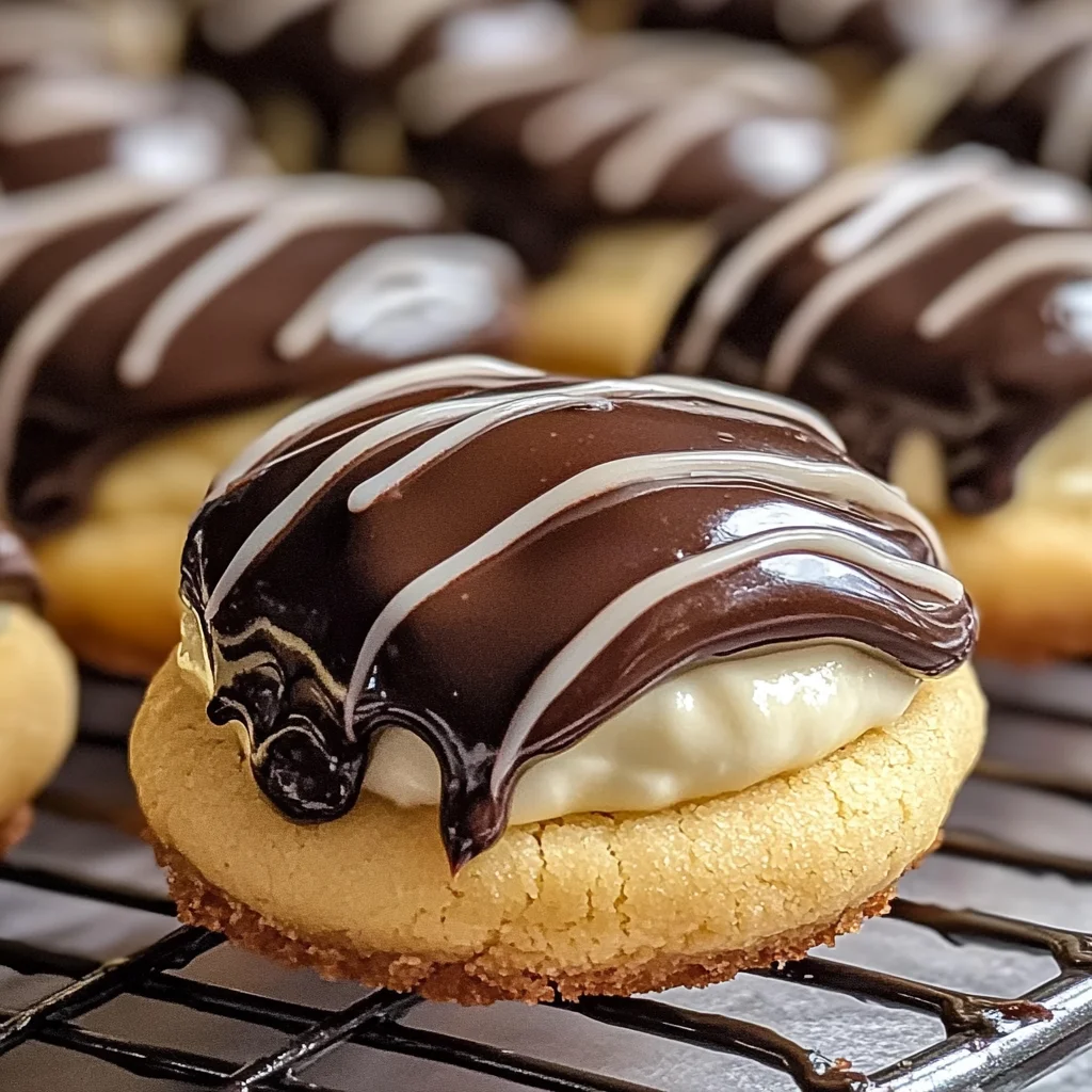 Boston Cream Pie Cookie Bites
