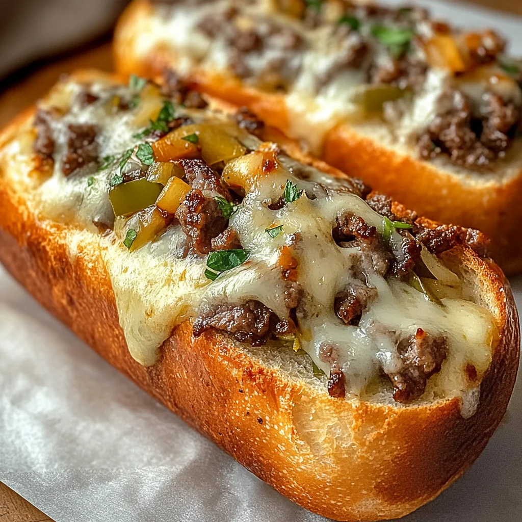 Cheesesteak-Stuffed Garlic Bread