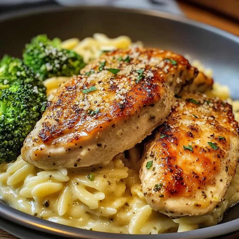 Creamy Chicken Broccoli Orzo Recipe