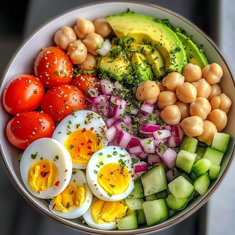 Rainbow Protein Bowl with Eggs & Chickpeas