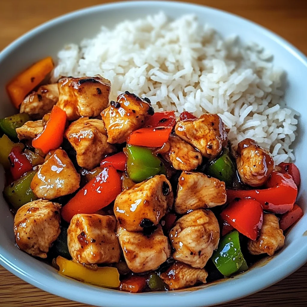 Teriyaki Chicken Stir-Fry with Steamed Rice